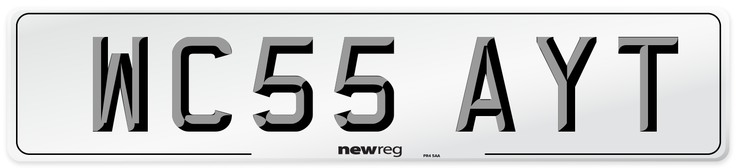 WC55 AYT Number Plate from New Reg